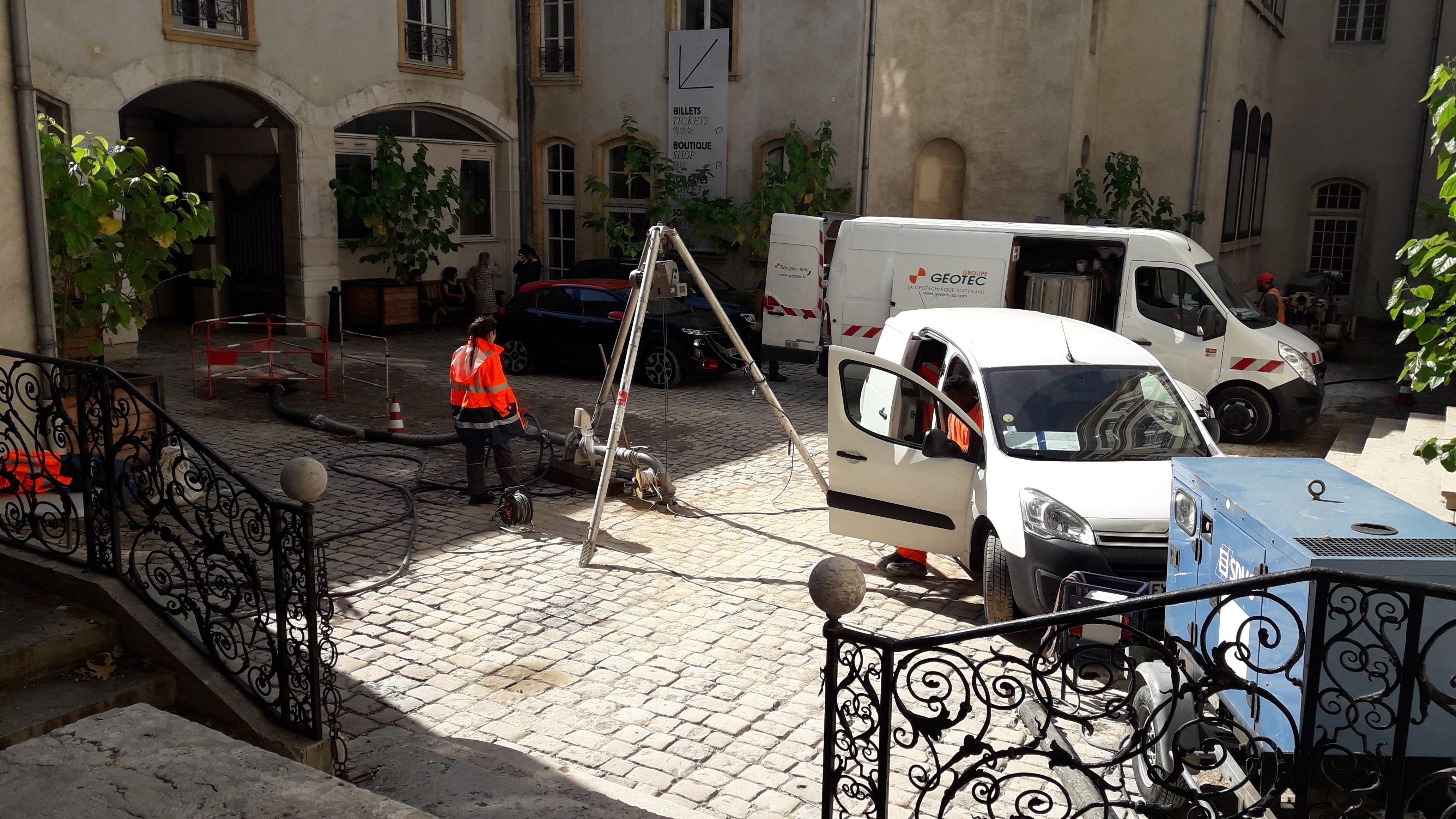 Intervention Géotec Musée des Tissus Lyon