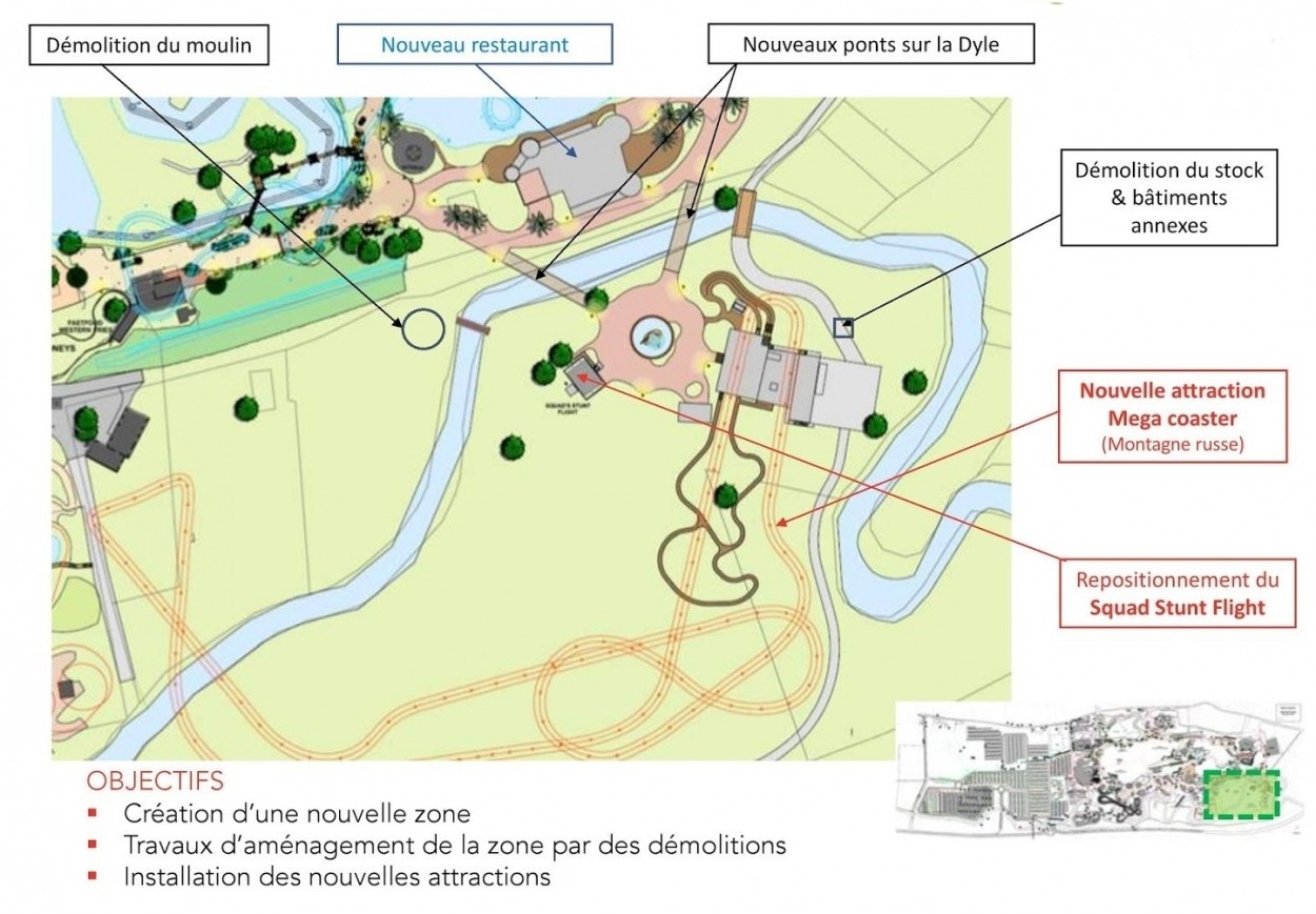 Plan d'implantation de la zone