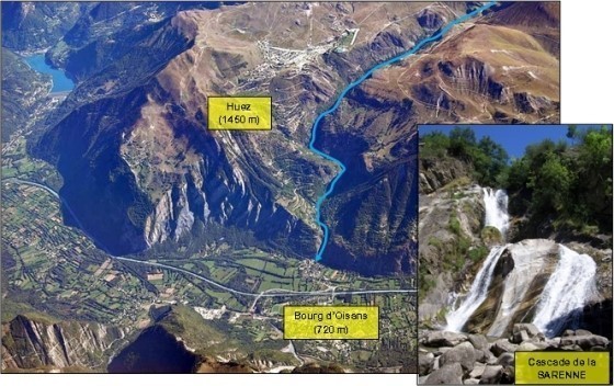 Vallée et cascade de la Sarenne Huez