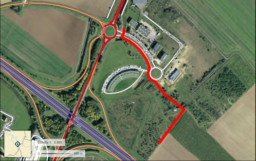 Plan satellite de la zone