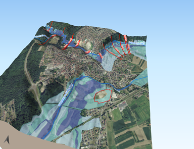 Modélisation 3D zone inondable