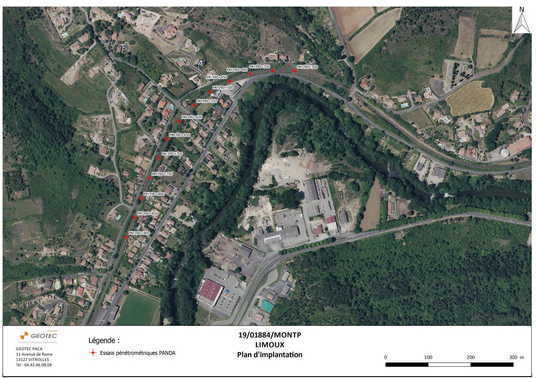 Vue aérienne tracé ligne Limoux Quillan