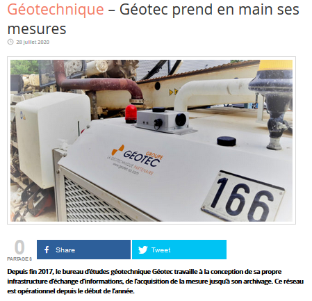 Geologger sur sondeuse
