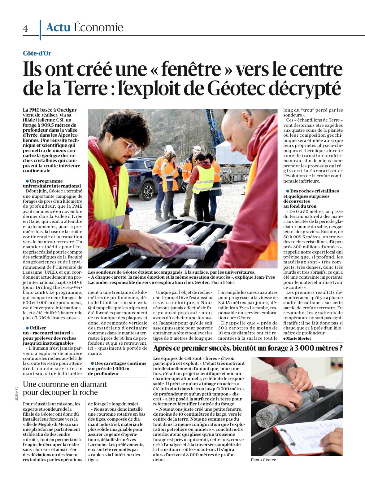 Géotec-BP-Article forages 1000m