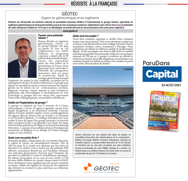 Interview OBA magazine Capital