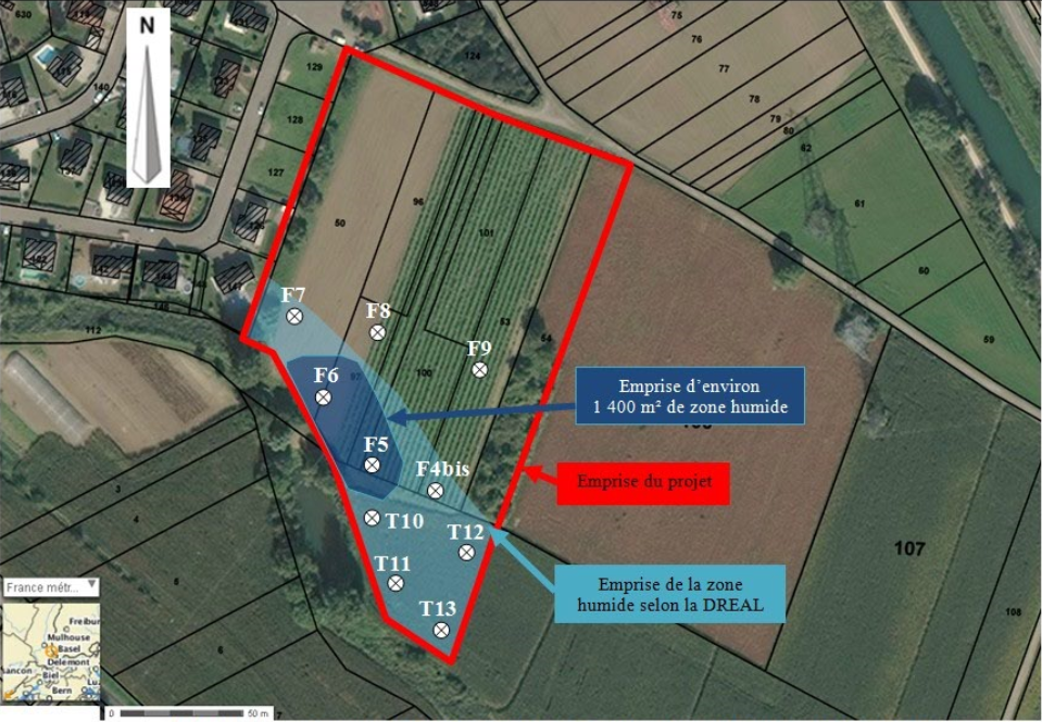 Plan satellite de la zone