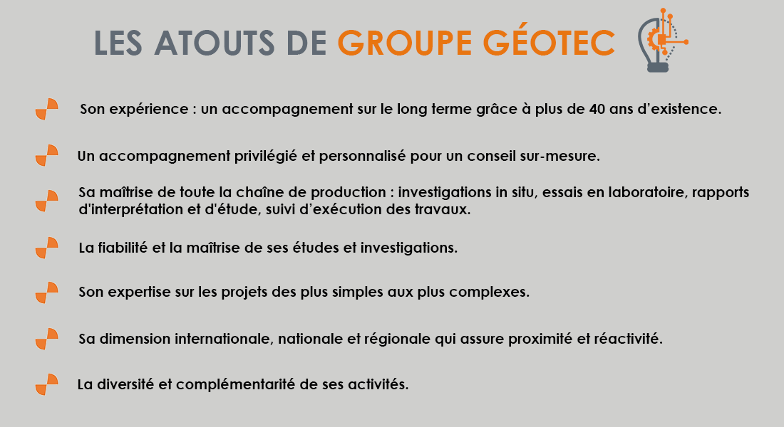 Les atouts de Groupe Géotec