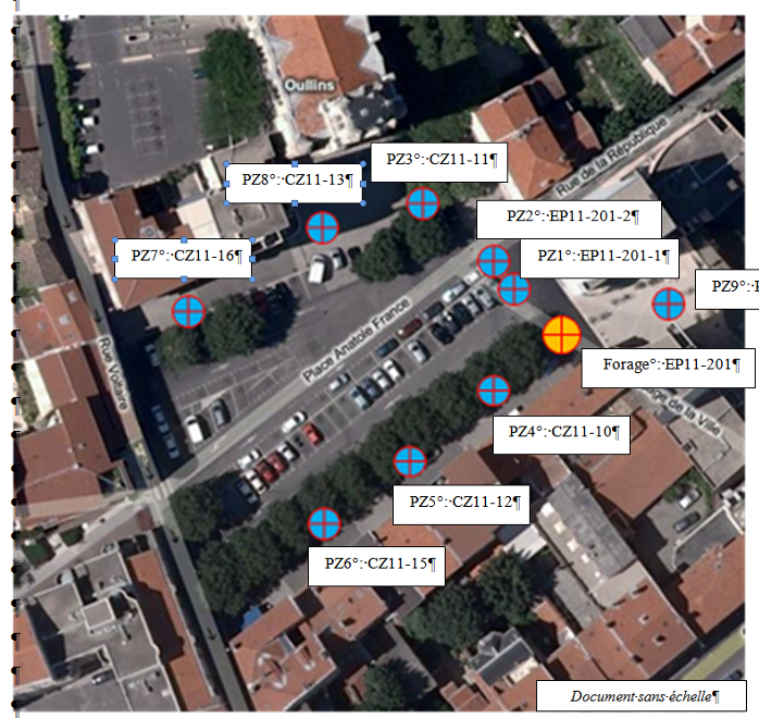 Plan satellite de la zone