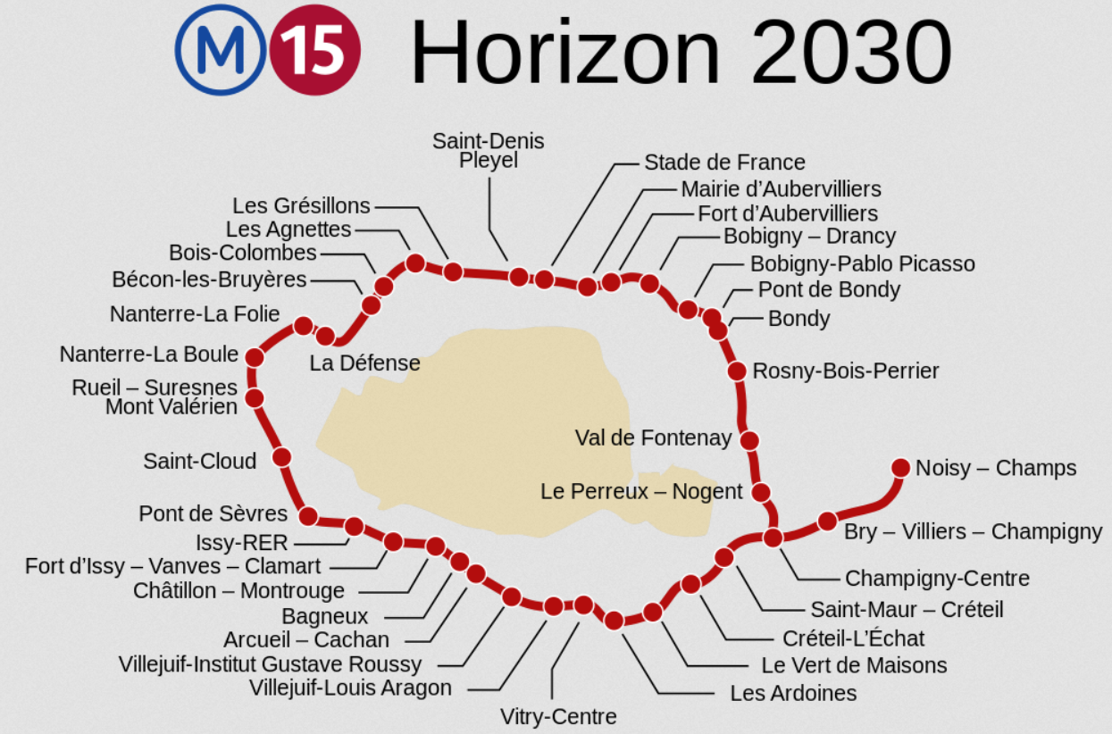 Plan d'une ligne de métro