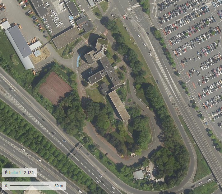 Plan satellite de la zone