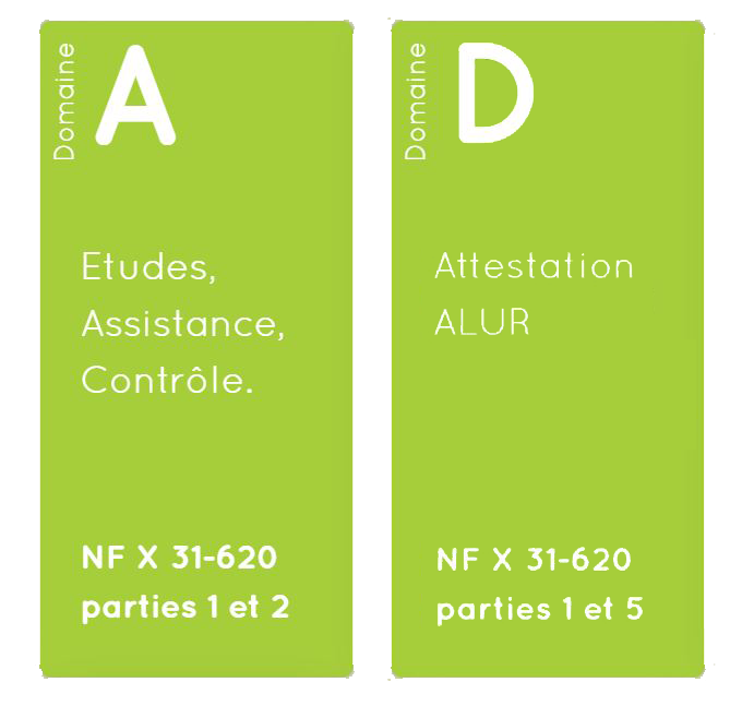 Visuels Domaines A et D certification LNE SSP