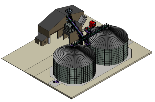 Modélisation 2D silo agricole