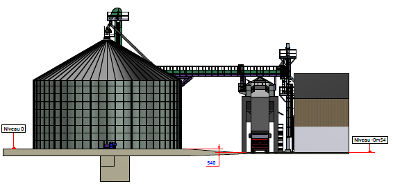 Modélisation 2D silo agricole