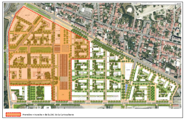 Plan satellite de la zone