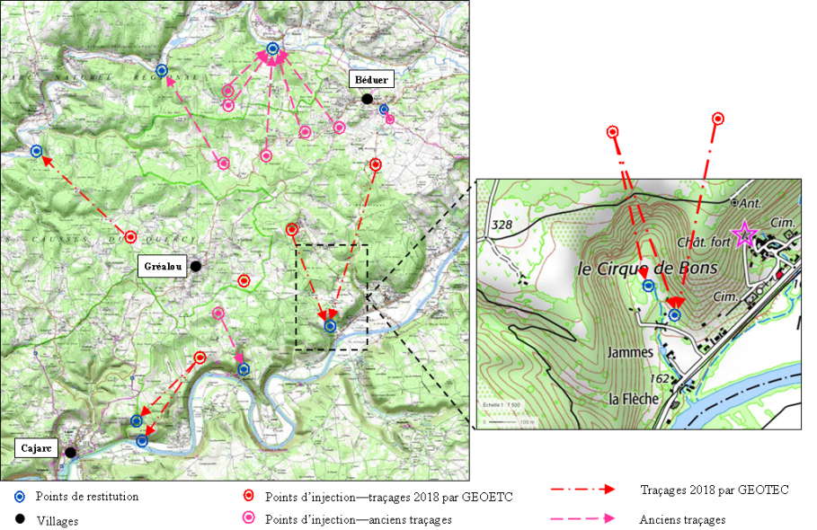 Plan reliefs de la zone