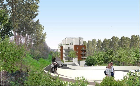 Maquette du projet d'ensemble résidentiel
