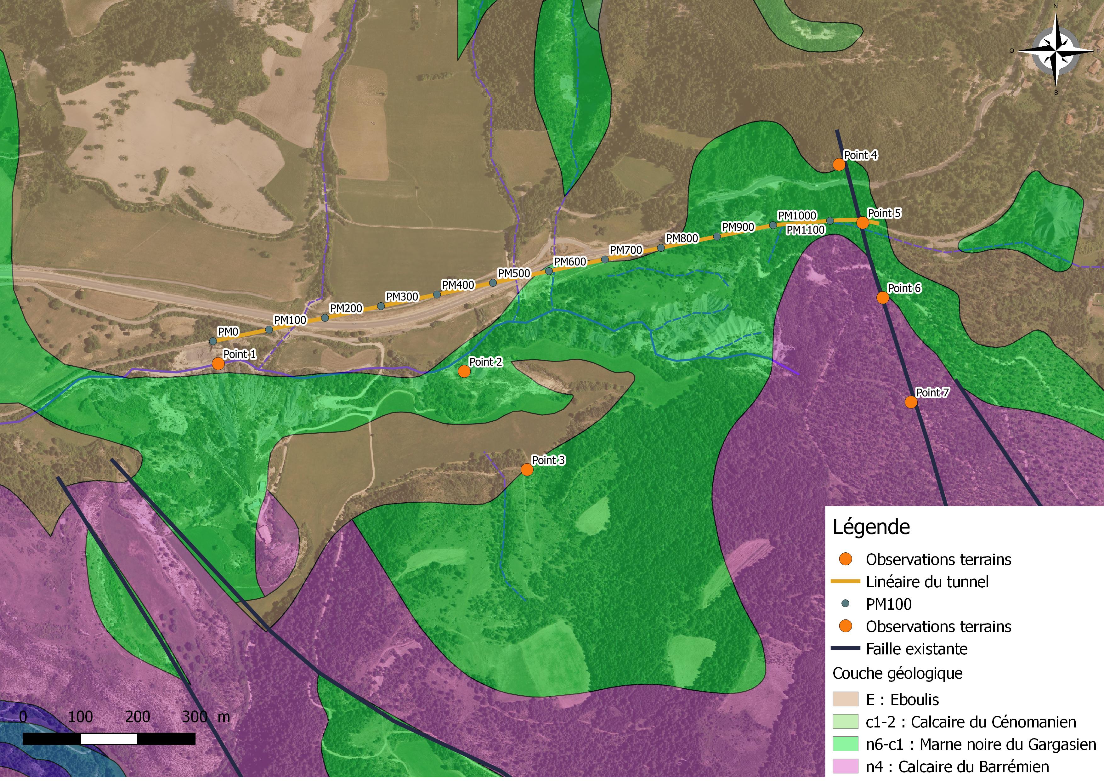 Plan tunnel ferroviaire de Moriez