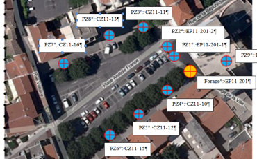 Plan satellite de la zone