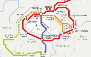 Plan ligne de métro