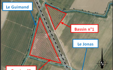 Plan de situation ligne LGV et bassins