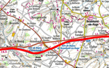 Carte autoroute A13