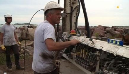 Sondeur sur chantier Saint-Pierre et Miquelon