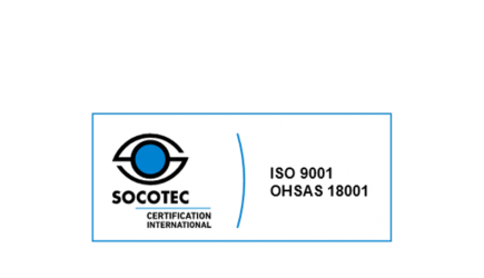 Logo Socotec ISO 9001 + OHSAS 18001
