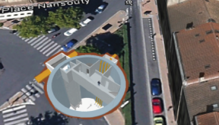 Plan de situation position de l'ouvrage place Nansouty